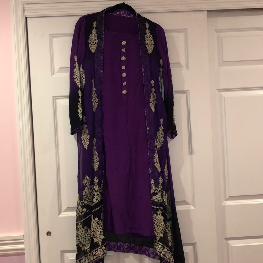 Purple black shalvar kameez Pakistani/Indian